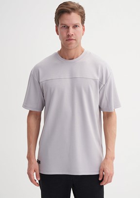 CAZADOR Caz 4007 Erkek Gri Bisiklet Yaka T-Shirt
