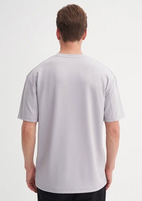 CAZADOR Caz 4007 Erkek Gri Bisiklet Yaka T-Shirt