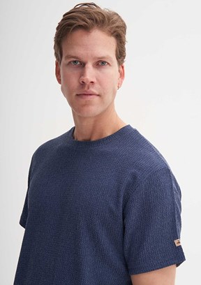 CAZADOR - 40500 Erkek Lacivert Bisiklet Yaka T-Shirt