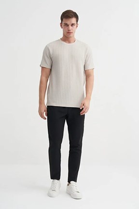 CAZADOR - CAZ 40510 Erkek Gri Bisiklet Yaka T-Shırt