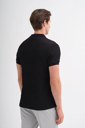 CAZADOR - CAZ 40520 Erkek Siyah Polo Yaka T-Shırt