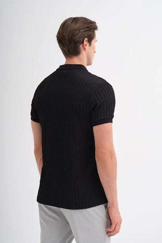 CAZADOR - CAZ 40520 Erkek Siyah Polo Yaka T-Shırt