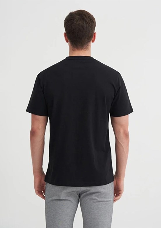 CAZADOR - 40850 Erkek Siyah Bisiklet Yaka T-Shirt