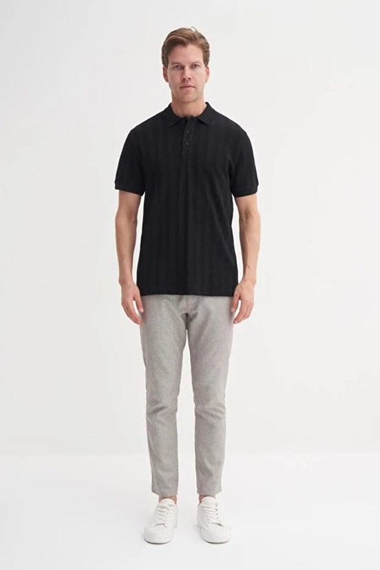 CAZADOR - CAZ 41020 Erkek Siyah Polo Yaka T-Shırt