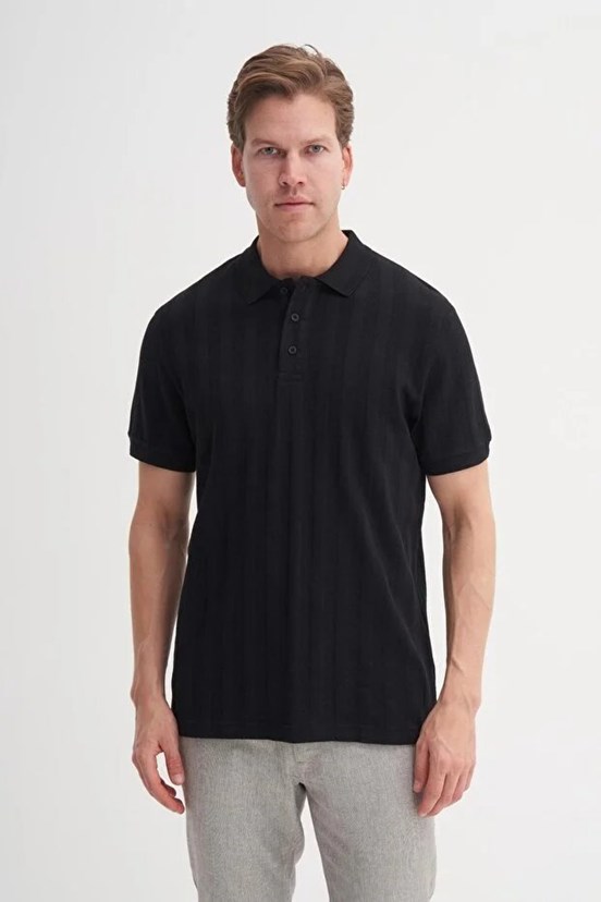CAZADOR - CAZ 41020 Erkek Siyah Polo Yaka T-Shırt