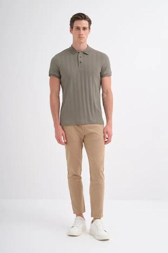 CAZADOR - CAZ 41020 Erkek Haki Polo Yaka T-Shırt