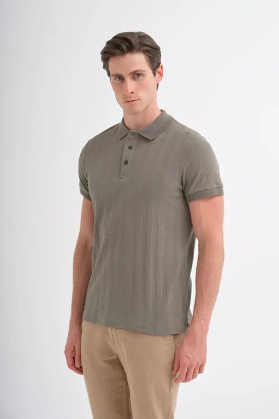 CAZADOR - CAZ 41020 Erkek Haki Polo Yaka T-Shırt
