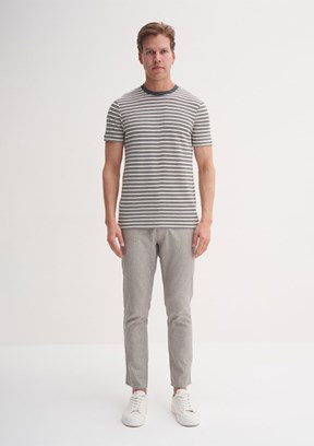 CAZADOR - 41830 Erkek Antrasit Bisiklet Yaka T-Shirt