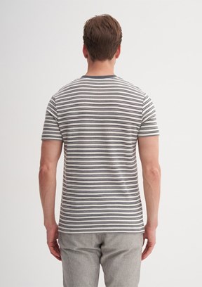 CAZADOR - 41830 Erkek Antrasit Bisiklet Yaka T-Shirt