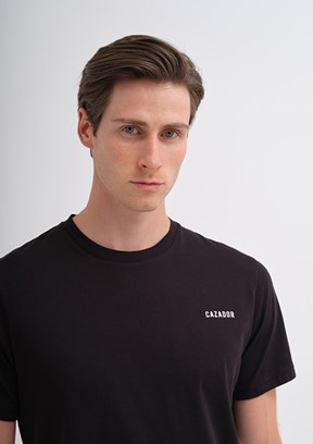 CAZADOR - 42330 Erkek Siyah Bisiklet Yaka T-Shirt