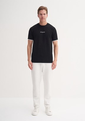 CAZADOR - 42430 Erkek Siyah Bisiklet Yaka T-Shirt