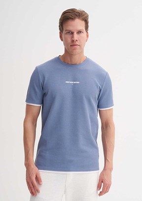 CAZADOR - 42430 Erkek Lacivert Bisiklet Yaka T-Shirt