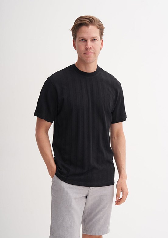 CAZADOR - 42770 Erkek Siyah Bisiklet Yaka T-Shirt