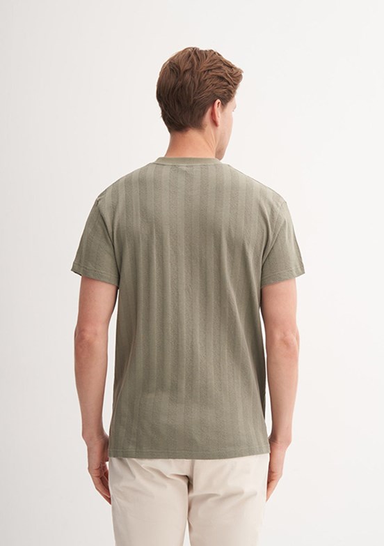 CAZADOR - 42770 Erkek Yeşil Bisiklet Yaka T-Shirt