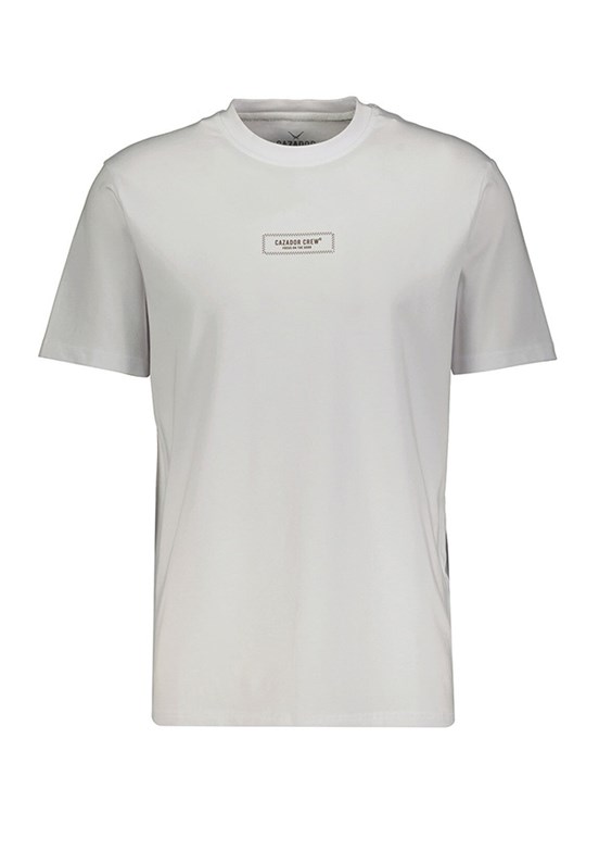 CAZADOR - 44340 Erkek Beyaz Bisiklet Yaka T-Shirt