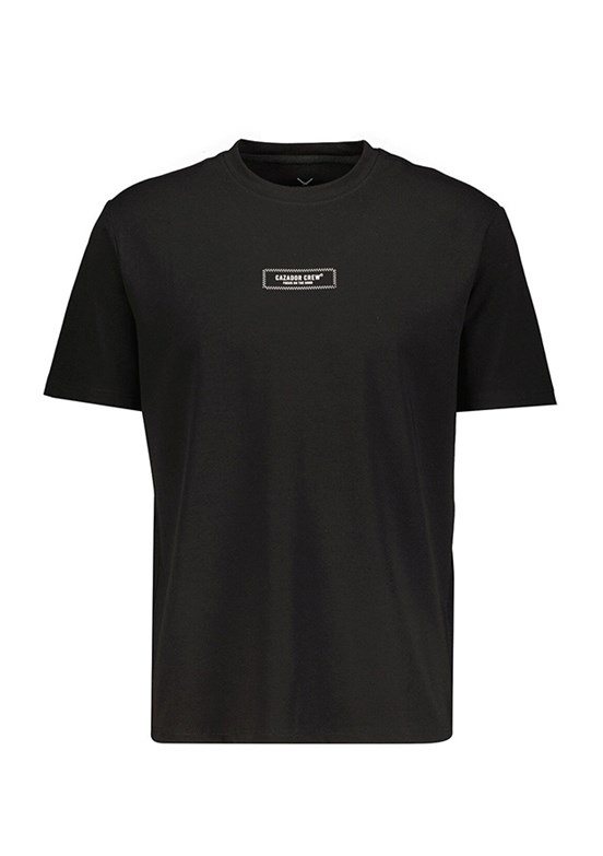 CAZADOR - 44340 Erkek Siyah Bisiklet Yaka T-Shirt