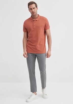 CAZADOR - 46130 Erkek Kahverengi Polo Yaka T-Shirt