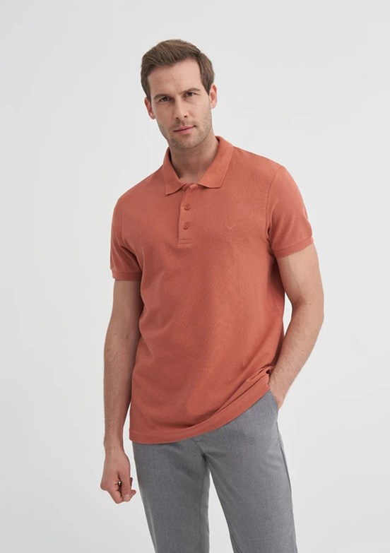 CAZADOR - 46130 Erkek Kahverengi Polo Yaka T-Shirt