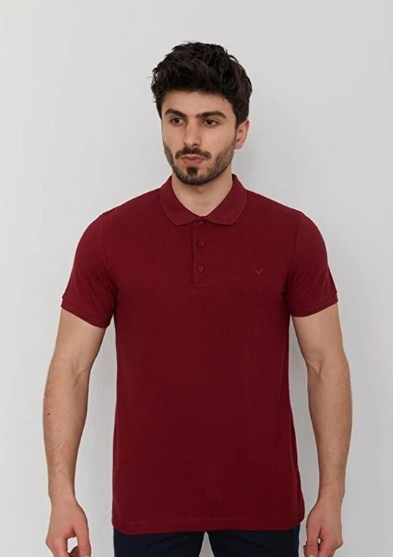 CAZADOR - 46130 Erkek Bordo Polo Yaka T-Shirt