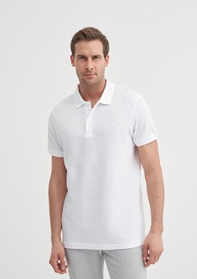 CAZADOR - 46130 Erkek Beyaz Polo Yaka T-Shirt