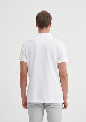 CAZADOR - 46130 Erkek Beyaz Polo Yaka T-Shirt