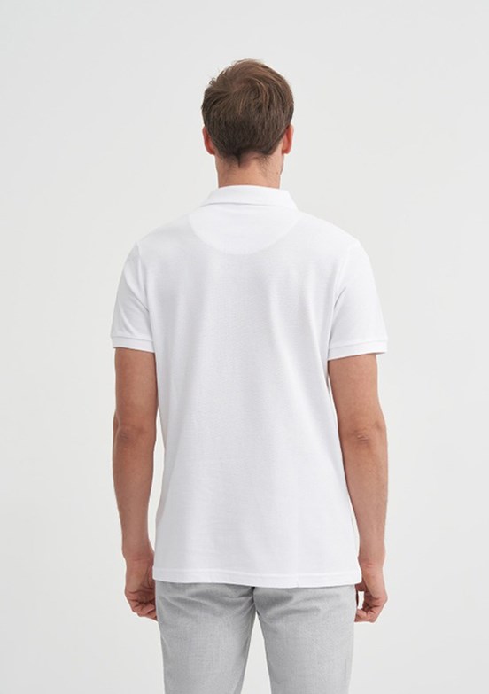 CAZADOR - 46130 Erkek Beyaz Polo Yaka T-Shirt