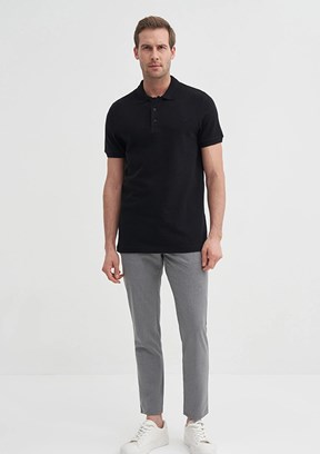 CAZADOR - 46130 Erkek Siyah Polo Yaka T-Shirt