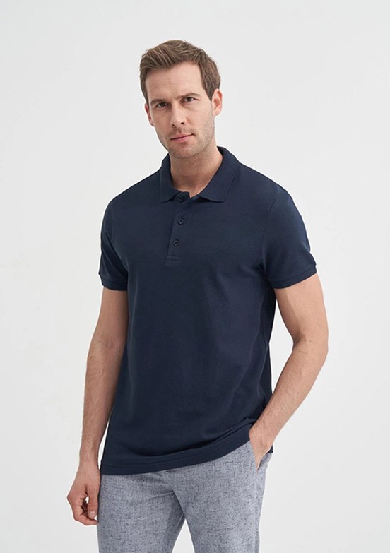 CAZADOR - 46130 Erkek Lacivert Polo Yaka T-Shirt