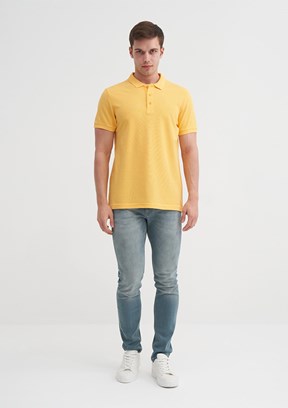 CAZADOR - 46130 Erkek Sarı Polo Yaka T-Shirt