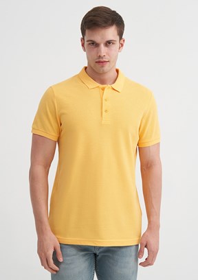 CAZADOR - 46130 Erkek Sarı Polo Yaka T-Shirt