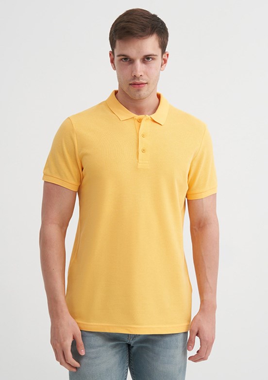 CAZADOR - 46130 Erkek Sarı Polo Yaka T-Shirt