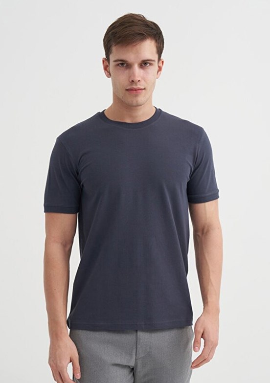 CAZADOR - 46200 Erkek Antrasit Bisiklet Yaka T-Shirt