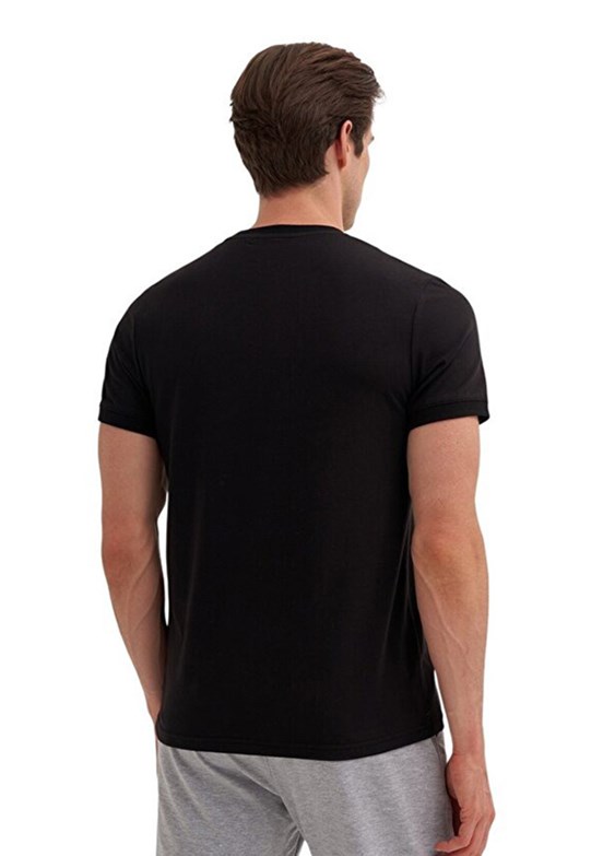 CAZADOR - 46200 Erkek Siyah Bisiklet Yaka T-Shirt