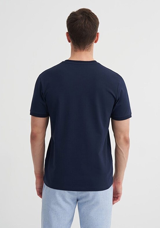 CAZADOR - 46200 Erkek Lacivert Bisiklet Yaka T-Shirt
