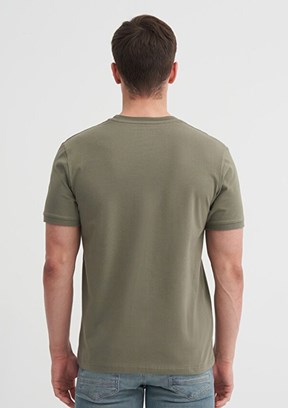 CAZADOR - 46200 Erkek Yeşil Bisiklet Yaka T-Shirt