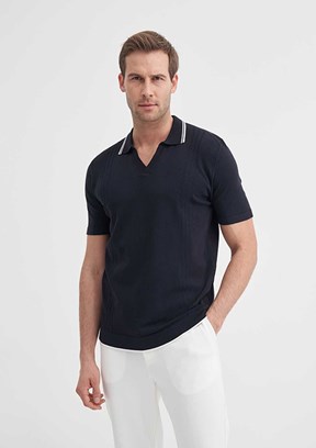 CAZADOR - 30370 Erkek Lacivert Triko T-Shirt