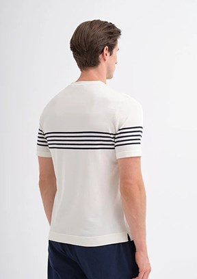 CAZADOR - 30400 Erkek Beyaz Triko T-Shirt