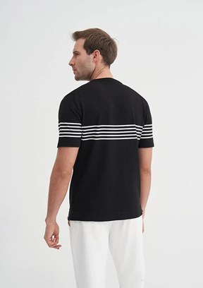 CAZADOR - 30400 Erkek Siyah Triko T-Shirt