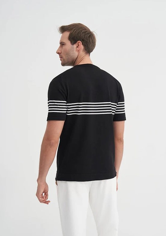 CAZADOR - 30400 Erkek Siyah Triko T-Shirt
