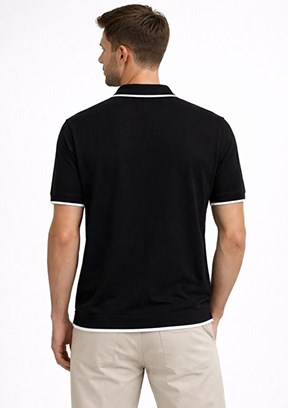 CAZADOR - 34125 Erkek Siyah Triko T-Shirt