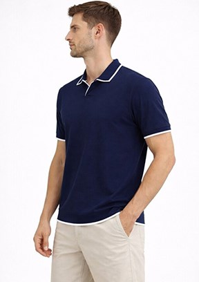 CAZADOR - 34125 Erkek Lacivert Triko T-Shirt