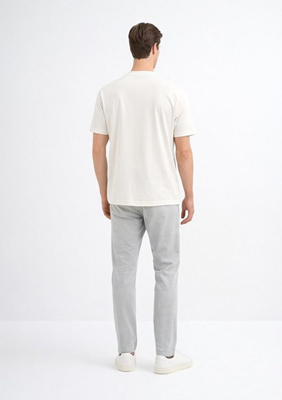 CAZADOR - 44105 Erkek Beyaz Bisiklet Yaka T-Shirt