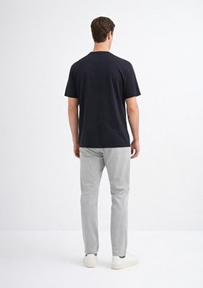 CAZADOR - 44105 Erkek Siyah Bisiklet Yaka T-Shirt