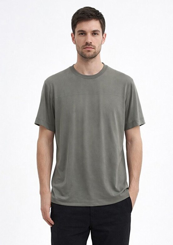 CAZADOR - 44105 Erkek Yeşil Bisiklet Yaka T-Shirt