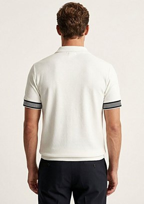 CAZADOR - 44715 Erkek Beyaz Polo Yaka T-Shirt