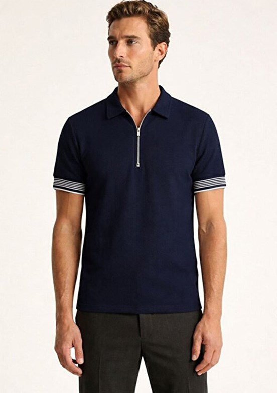 CAZADOR - 44715 Erkek Lacivert Polo Yaka T-Shirt