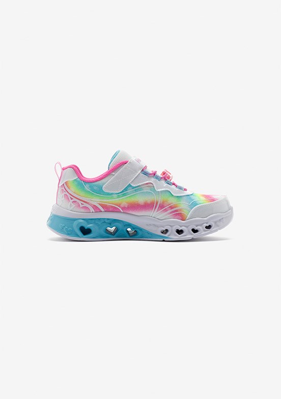 SKECHERS Flutter Heart Lights Beyaz Kız Çocuk Işıklı Yürüyüş Ayakkabısı