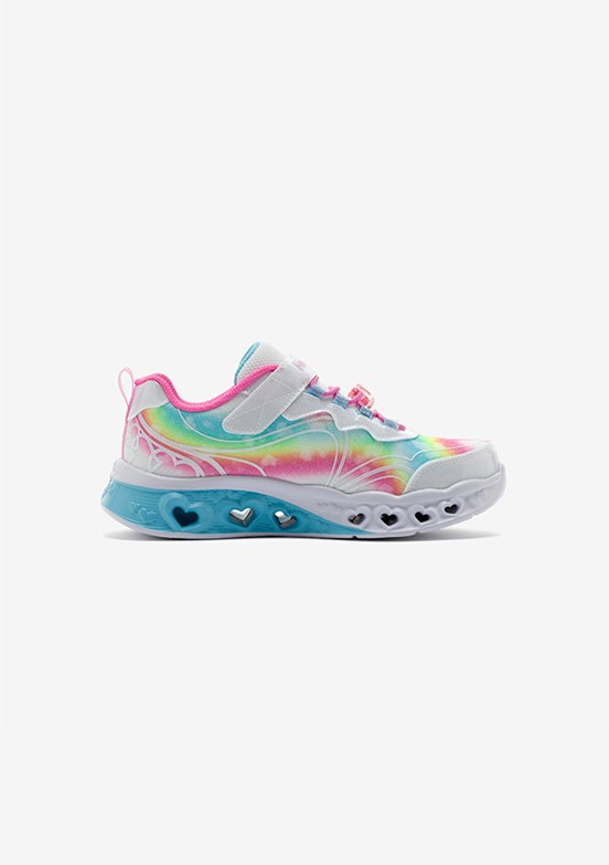 SKECHERS Flutter Heart Lights Beyaz Kız Çocuk Işıklı Yürüyüş Ayakkabısı