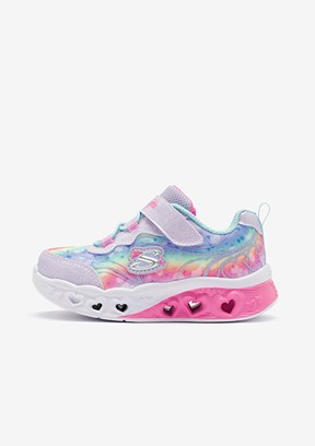 SKECHERS Flutter Heart Lights - Groovy Swirl Çok Renkli Kız Çocuk Yürüyüş Ayakkabısı