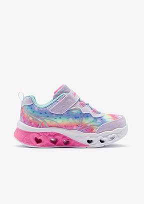 SKECHERS Flutter Heart Lights - Groovy Swirl Çok Renkli Kız Çocuk Yürüyüş Ayakkabısı